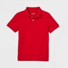 Petiteboys' Short Sleeve Interlock Uniform Polo Shirt - Cat & Jack Red