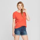 Women's Meriwether Crew Neck Short Sleeve T-shirt - Universal Thread Orange