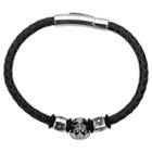 Men's Star Wars Stormtrooper And Imperial Stainless Steel Charm And Leather Bracelet - Black, Black/silver