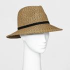 Women's Downbrim Panama Hat - A New Day Natural Black