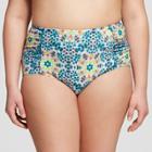 Women's Plus Size High Waist Bikini Bottom Jade 3x - Sea Angel, Green