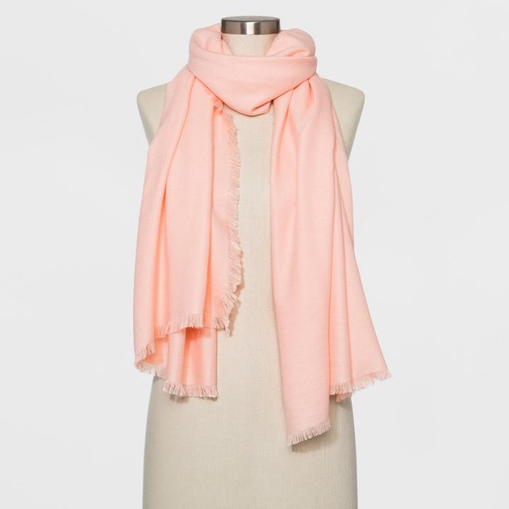 Women's Woven Mid Weight Oblong - A New Day Peach (pink)