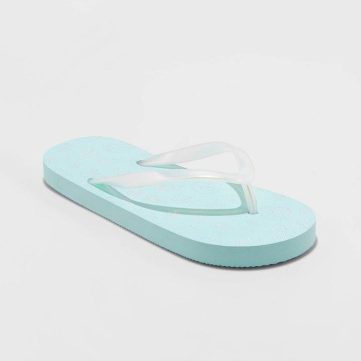 Girls' Sam Flip Flop Sandals - Cat & Jack Mint 13-1, Toddler Unisex, Green