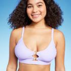 Women's Ring Front Bralette Bikini Top - Wild Fable Purple D/dd Cup