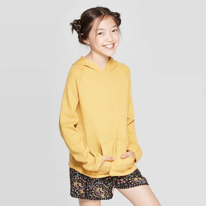 Girls' Long Sleeve Hoodie - Art Class Yellow