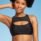 Women's Cut Out High Neck Bikini Top - Wild Fable Black Xxs