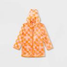 Toddler Gingham Checkered Unlined Rain Coat - Cat & Jack Orange