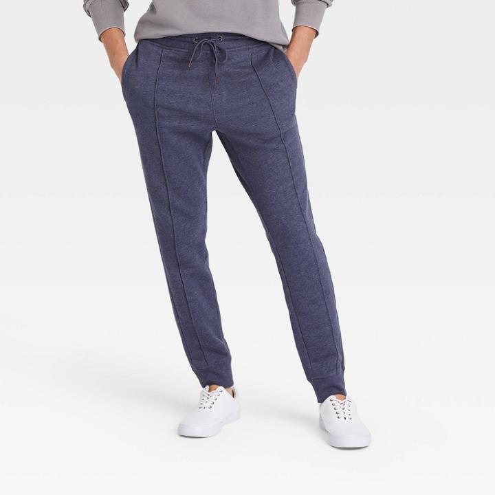 Men's Tall Pintuck Jogger Pants - Goodfellow & Co Blue