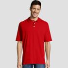 Hanes Men's Short Sleeve X-temp Jersey Polo Shirt - Deep Red