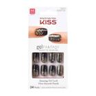 Kiss Nails Kiss Gel Nails Painted Veil Black With Sparkles