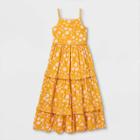 Girls' Tiered Woven Maxi Sleeveless Dress - Cat & Jack Yellow