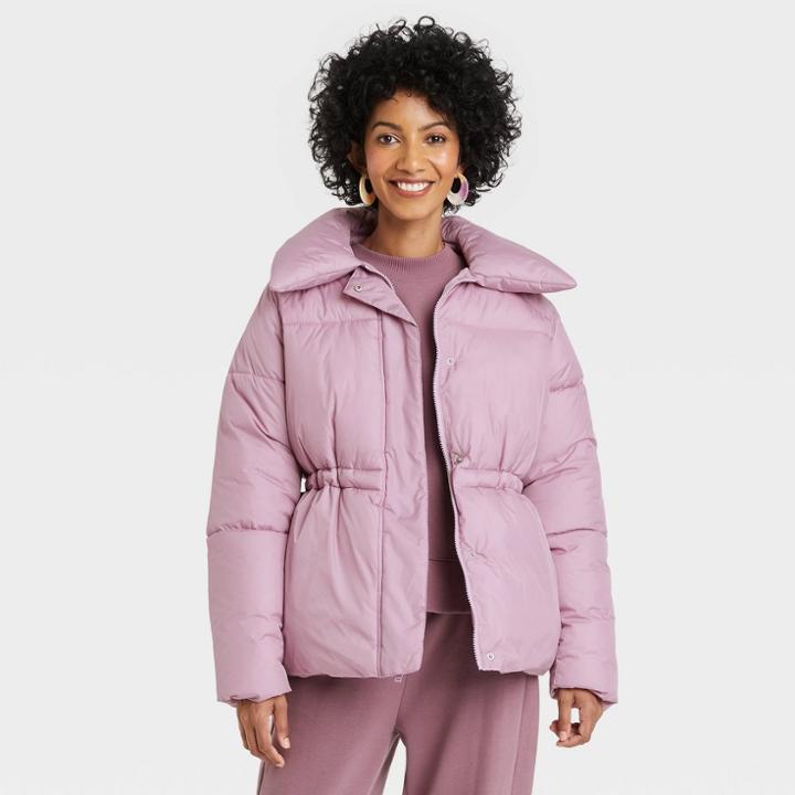 Women's Medium Length Puffer Jacket - A New Day