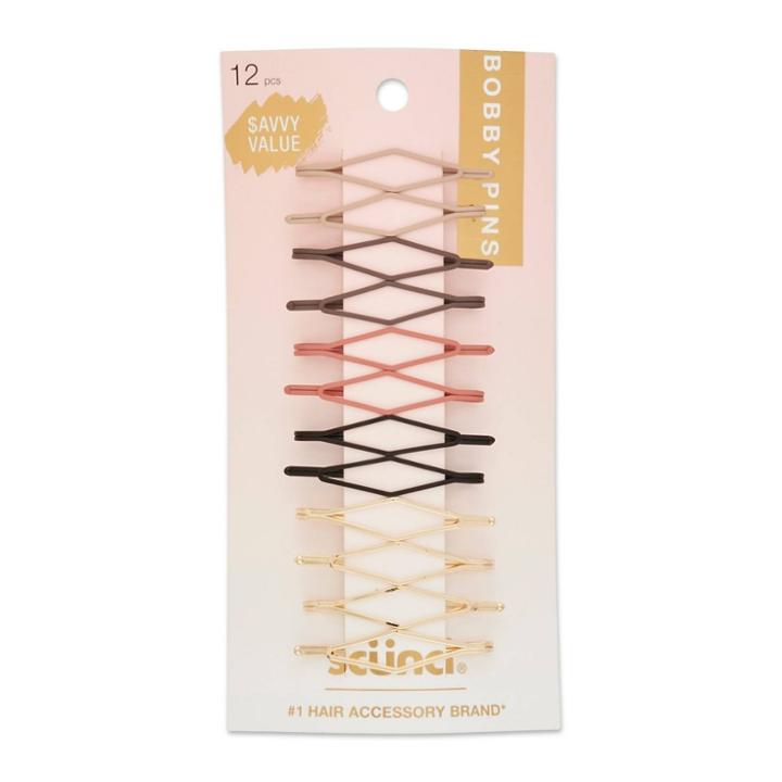 Scunci Basic Diamond Shaped Bobby Pins