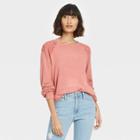Women's Lace Detail Sweatshirt - Knox Rose Pink