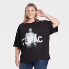 Women's Tupac Plus Size Westside Short Sleeve Oversized Graphic T-shirt - Black
