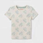 Toddler Boys' Tractor Print Jersey Knit Short Sleeve T-shirt - Cat & Jack Cream