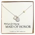 Cathy's Concepts Monogram Maid Of Honor Open Heart Charm Party Necklace - J, Women's,