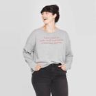 Fifth Sun Women's Christmas Routine Plus Size Long Sleeve T-shirt (juniors') - Athletic Heather 3x, Size: