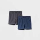 Toddler Boys' 2pk Woven Quick Dry Chino Shorts - Cat & Jack Navy