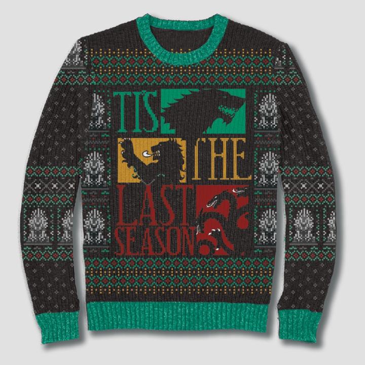 Men's Game Of Thrones Tis Last Season Pullover Sweater - Black