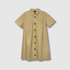 Women's Short Sleeve Trapeze Dress - Who What Wear Khaki