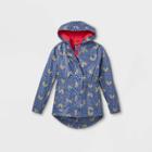 Girls' Rainbow Print Rain Jacket - Cat & Jack Navy