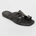 Women's Jessa Toe Loop Sandals - A New Day Black