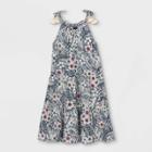 Girls' Tassel Strap Sleeveless Dress - Art Class Gray