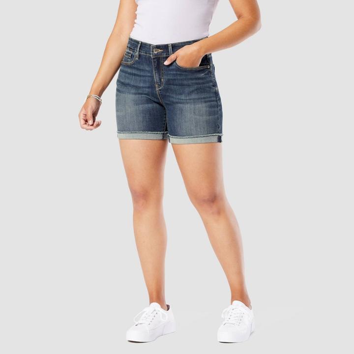 Denizen From Levi's Women's Mid-rise 5 Jean Shorts - Living Legend