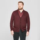 Men's Big & Tall Lightweight Cardigan - Goodfellow & Co Burgundy Heather