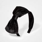 Girls' Sparkle Velvet Headband - Cat & Jack Black, Girl's
