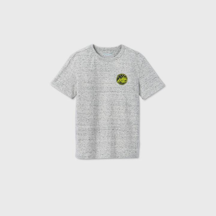 Boys' Short Sleeve 'mountain Patch' T-shirt - Cat & Jack Gray