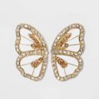 Sugarfix By Baublebar Butterfly Stud Earrings - White/gold, Women's