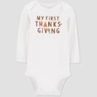 Baby 'my First Thanksgiving' Bodysuit - Just One You Made By Carter's White Newborn
