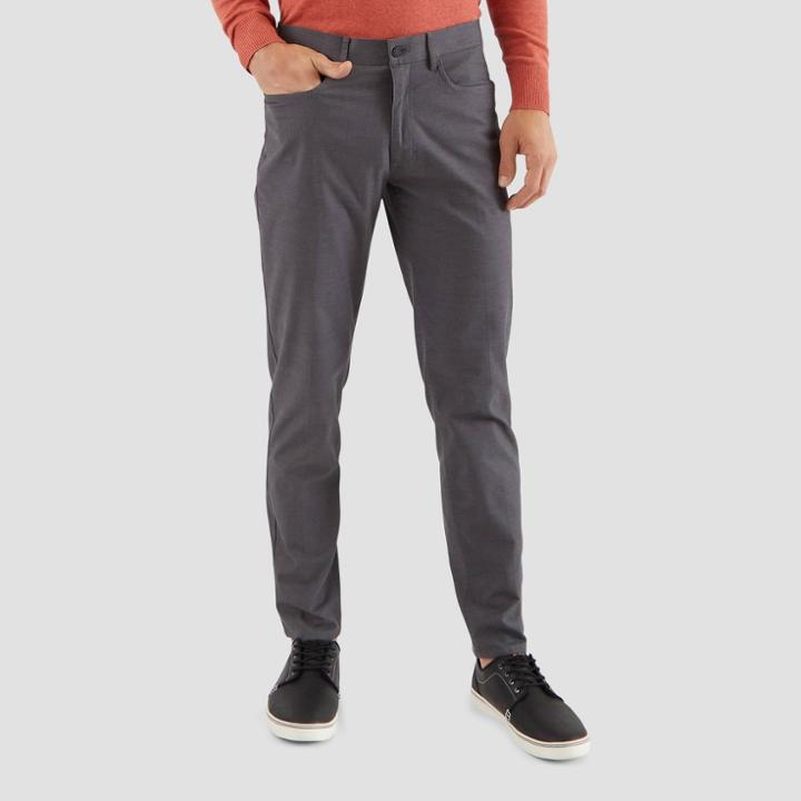 Haggar H26 Men's Slim Fit Skinny 5-pocket Pants - Dark Gray