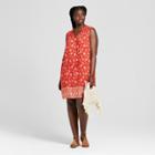 Women's Plus Size Floral Print Tank Dress With Tassels - Xhilaration Red X