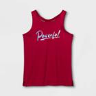 Girls' 'powerful' Graphic Tank Top - All In Motion Berry