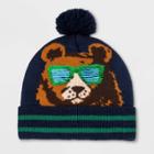 Boys' Bear Flip Sequin Beanie - Cat & Jack Navy, Blue
