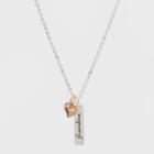 Target Silver Plated Heart Grandma Two Tone Charm Necklace - Silver/rose Gold, Girl's