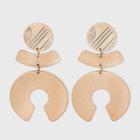 Cutout Post With Curved Bar And Open Circle Drop Earrings - Universal Thread Gold