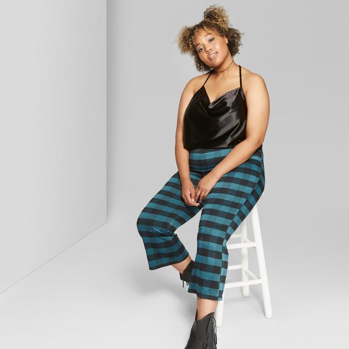 Women's Plus Size Satin T-shirt Camisole - Wild Fable Black