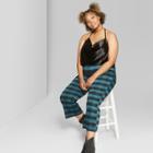 Women's Plus Size Satin T-shirt Camisole - Wild Fable Black