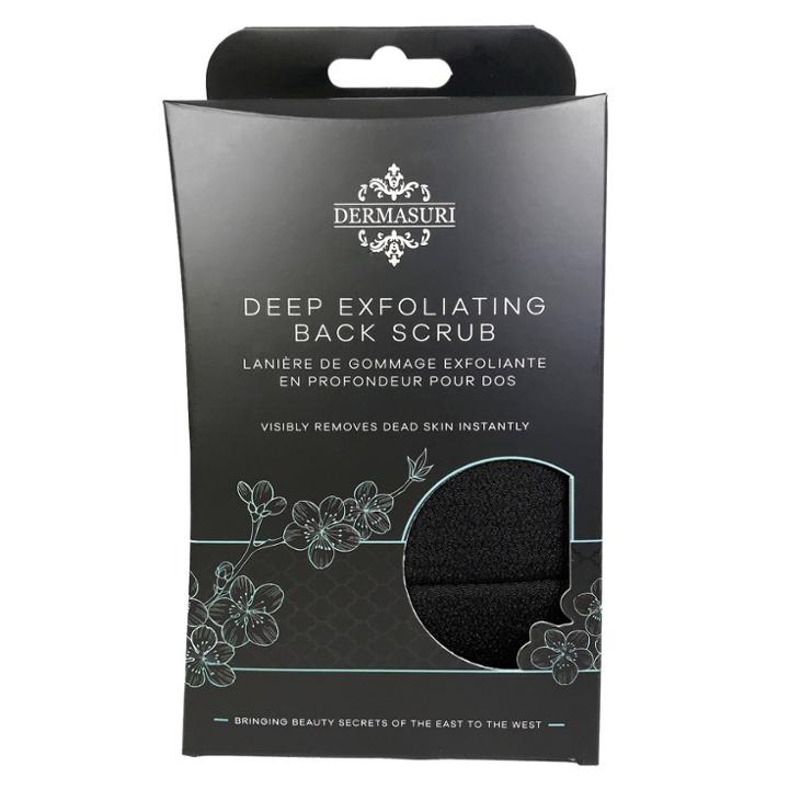 Dermasuri Deep Exfoliating Back Scrubber - Black