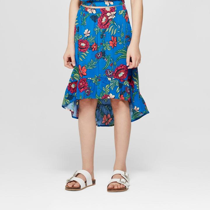 Girls' Hi Lo Skirt - Art Class Blue