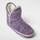 Gilligan & O'malley Women's Cozy Slipper Boot Purple M,