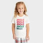 Toddler Holiday 'jingle Bells' Matching Pajama T-shirt - Wondershop White