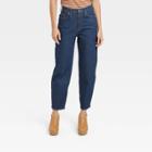 Women's Super-high Rise Tapered Balloon Jeans - Universal Thread Dark Wash