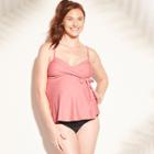 Maternity Side Tie Wrap Tankini Top - Isabel Maternity By Ingrid & Isabel Rose Xxl, Women's, Pink