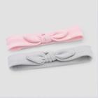 Baby Girls' 2pk Ribbed Headwrap - Cloud Island One Size,