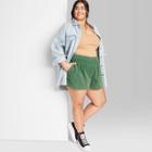Women's High-rise Pull-on Shorts - Wild Fable Dark Green